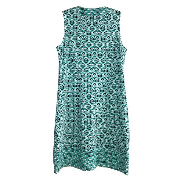 Tommy Bahama Turquoise Sleeveless V-Neck Cotton Knit Activewear Dress Sz Medium - Picture 4 of 8